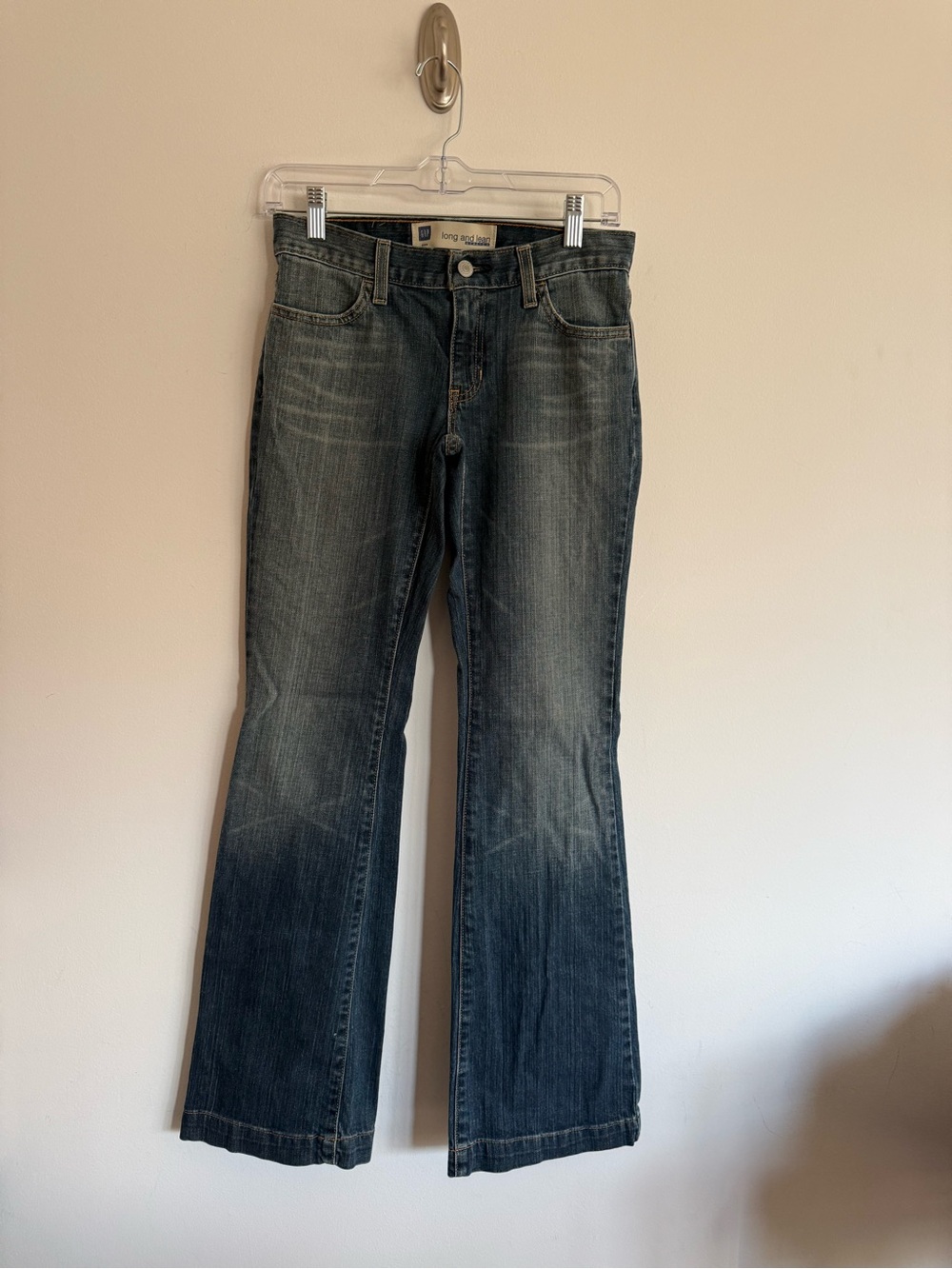 Vintage 2004 Gap Long and Lean Jeans 1 Reg Flare Y2K Bella Swan Twilightcore